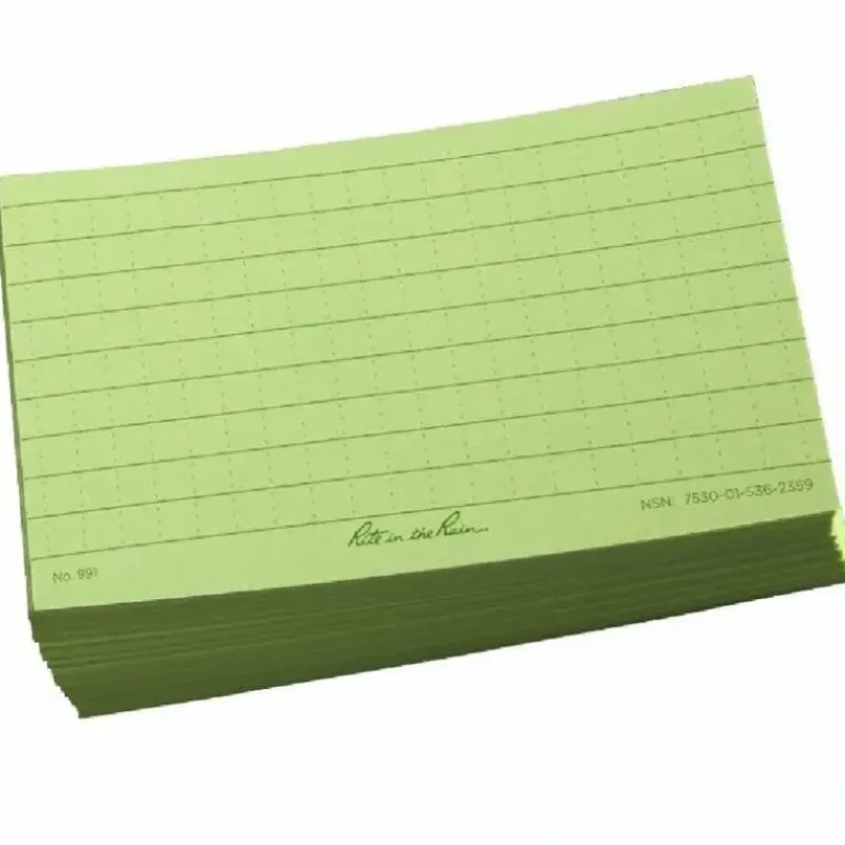 AbilityOne 7530015362359 Rite N Rain, R&R Index Cards, Tan 3& X 5& - One-stop shop for professional tools and equipment.