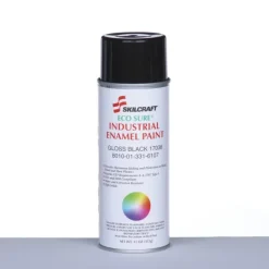 AbilityOne 8010013316107 SKILCRAFT ECO-SURE Industrial Enamel Aerosol Paints - A-A-2787, Type I, Black, 17038 - 11 oz - 1Each - Black - One-stop shop for professional tools and equipment.