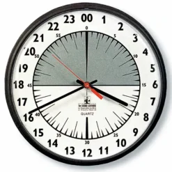 AbilityOne 6645013425314 SKILCRAFT 24-Hour Slimline Wall Clock - 12-3/4& Diameter, Brown - Analog - Quartz - One-stop shop for professional tools and equipment.