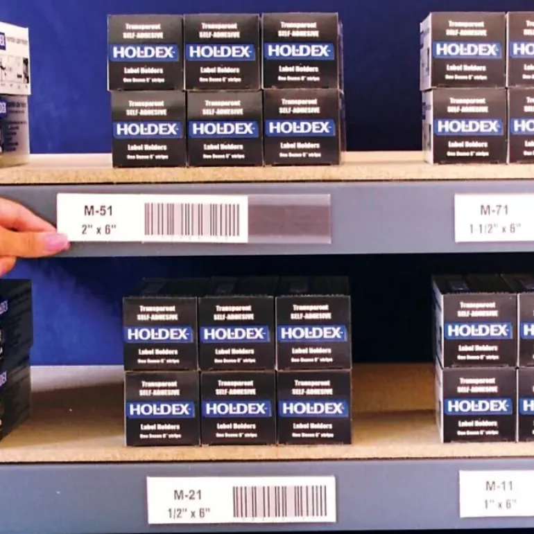 Aigner Label Holder L11 - HOL-DEX® Self-Adhesive Label Holder - 1& x 6& - Clear - 12/Box - One-stop shop for professional tools and equipment.