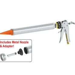 Albion Engineering DL-59-T17A 30oz Air-Powered Bulk Gun w/ Orange Cone Nozzles - One-stop shop for professional tools and equipment.
