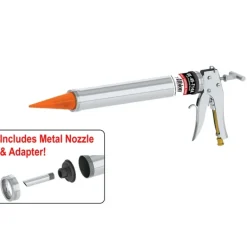 Albion Engineering DL-45-T14A 20oz Core Air-Powered Sausage Gun w/ Orange Cone Nozzles - One-stop shop for professional tools and equipment.