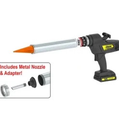 Albion Engineering DL-45-T14E 20oz Core Cordless Sausage Gun w/ Orange Cone Nozzles 18 Volt - One-stop shop for professional tools and equipment.