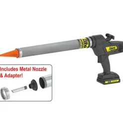 Albion Engineering DL-59-T27E 30oz Cordless Bulk Gun w/ Teflon Barrel and Orange Cone Nozzles 18 Volt - One-stop shop for professional tools and equipment.