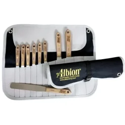 Albion Engineering 258-G01 9-Piece Classic Spatula Set in Tool Wrap - One-stop shop for professional tools and equipment.