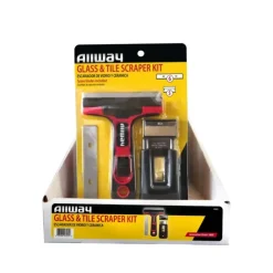Allway GSK3-DSP 11-Piece Glass & Tile Scraper Kit Display - One-stop shop for professional tools and equipment.