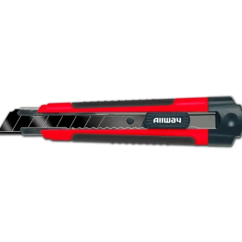 Allway RK7A Soft Grip Auto-Load 18mm Snap-Off Knife, 3 Blades - One-stop shop for professional tools and equipment.