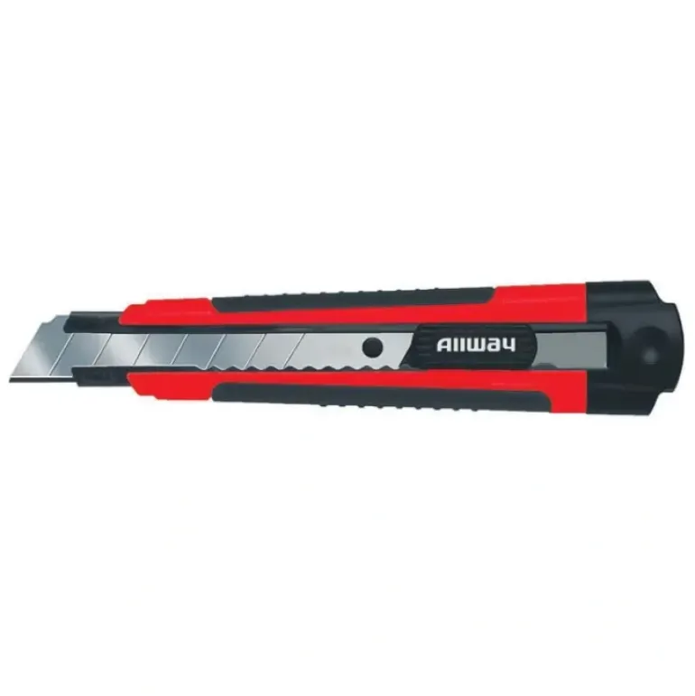 Allway RK7 Soft Grip 18mm Snap-Off Knife, 3 Blades - One-stop shop for professional tools and equipment.