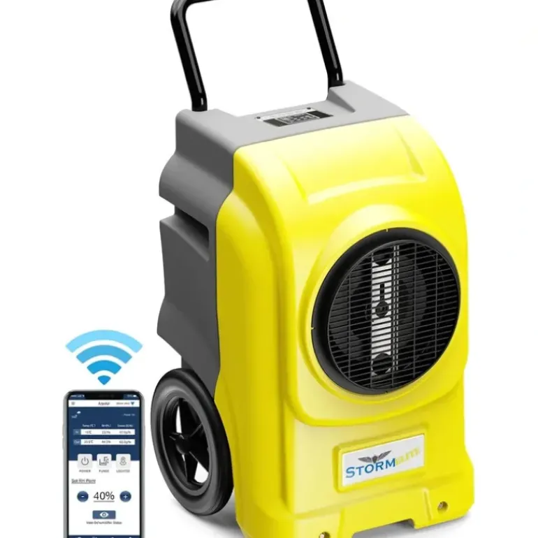AlorAir 270 Pints Smart Wi-Fi Commercial Dehumidifiers with Pump & Drain Hose for Large Room or Basements Storm Elite - Yellow - One-stop shop for professional tools and equipment.