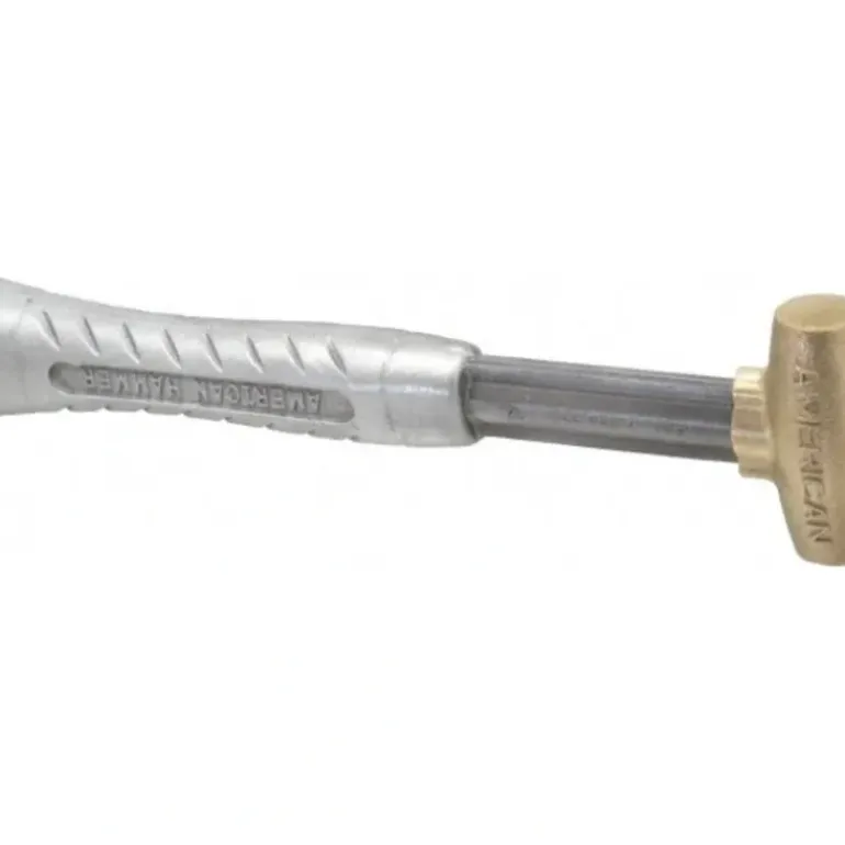 American Hammer AM1BRAG Non-Marring Hammer, 1 lb, 1& Face Dia, Brass Head - One-stop shop for professional tools and equipment.