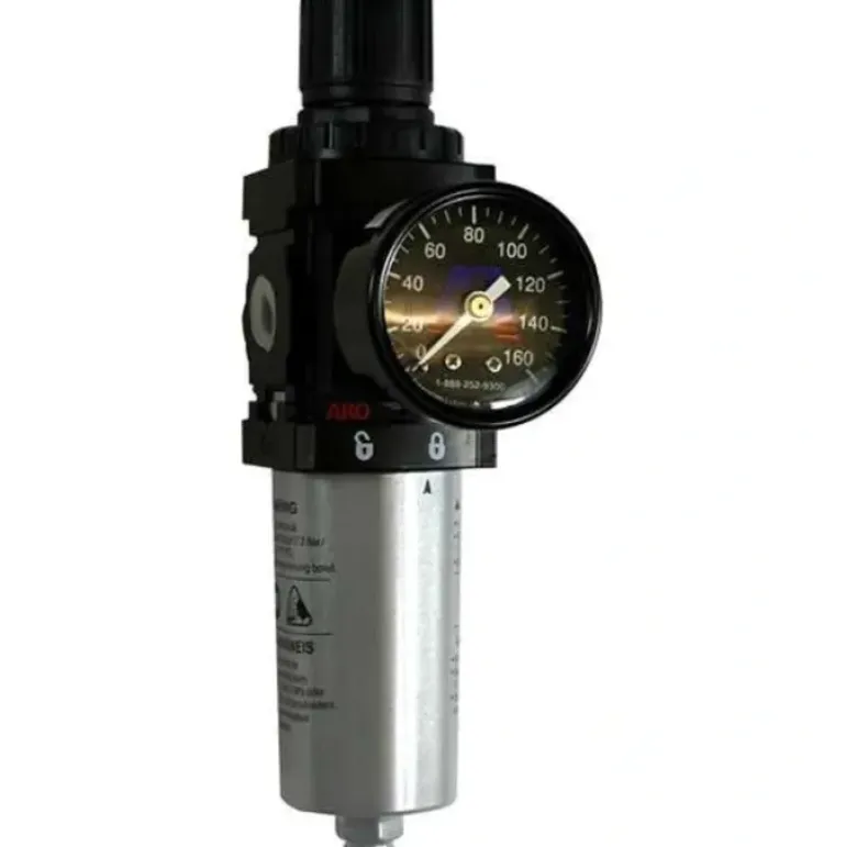 American Lube P-39124-624 1/4& Module/Air 1000 Series Piggyback Filter/Regulator with Gauge - One-stop shop for professional tools and equipment.