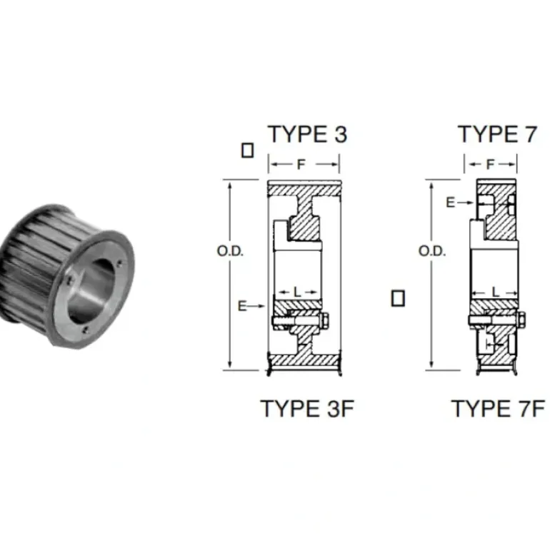 Bando P64-14M-55 HT QD Timing Belt Pulley (F) - One-stop shop for professional tools and equipment.