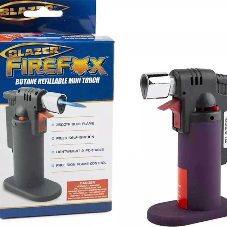 Blazer 189-9278 Firefox Mini - Refillable Butane Torch - Purple - One-stop shop for professional tools and equipment.