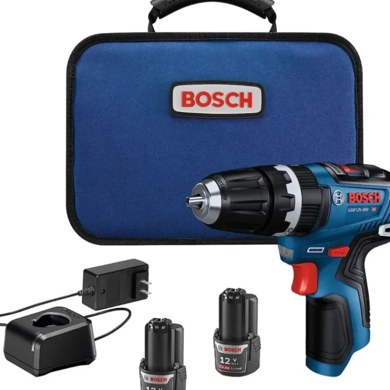 Bosch GSB12V-300B22 12V Max Brushless 3/8 In. Hammer Drill/Driver Kit With (2) 2.0 Ah Batteries - One-stop shop for professional tools and equipment.