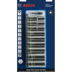 Bosch ITDSO12V10 Impact Tough Socket Set 10Pc - One-stop shop for professional tools and equipment.