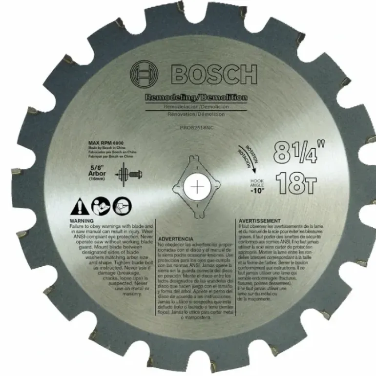 Bosch PRO82518NC 8 1/4& 18T Nail Cut Blade - One-stop shop for professional tools and equipment.