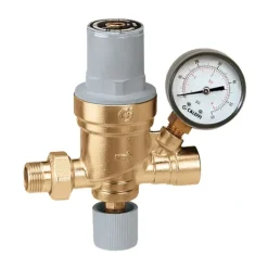 Caleffi 553642A AutoFill™ 1/2& NPT Inlet X 1/2& NPT Outlet w/ Pressure Gauge - One-stop shop for professional tools and equipment.