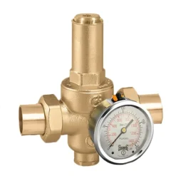 Caleffi 536063A 109 PressCal™ HP PRV High Range (90 - 150 PSI) Dual Union 1& sweat - One-stop shop for professional tools and equipment.