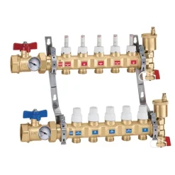 Caleffi 6686C5S1A IN TwistFlow™ Radiant Manifold Assembly 3 loop 1& INVERTED - One-stop shop for professional tools and equipment.