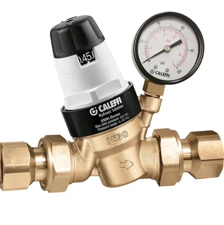 Caleffi 535351HA PressCal™ PRV ASSE 1003, Female 3/4& NPT w/ Pressure Gauge - One-stop shop for professional tools and equipment.