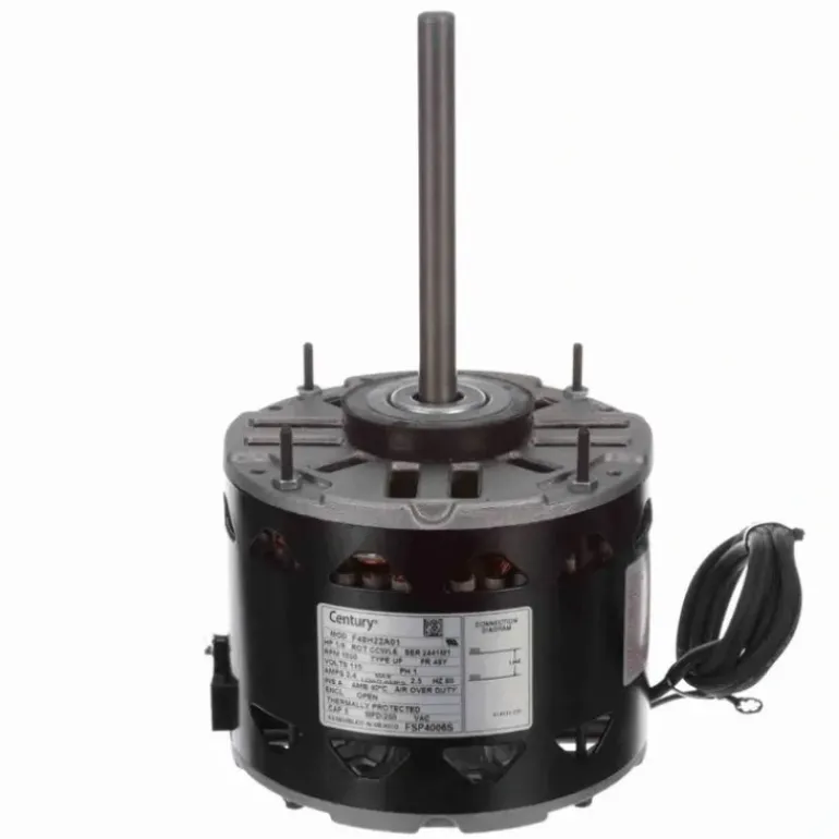 Century Fan and Blower Motor, 1/8 HP, 1 Ph, 60 Hz, 115 V, 1050 RPM, 1 Speed, 48 Frame, OPEN - FSP4006S - One-stop shop for professional tools and equipment.
