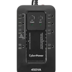 CyberPower EC450G Ecologic UPS Systems - 450VA/260W, 120 VAC, NEMA 5-15P, Compact, 8 Outlets, PowerPanel® Personal, $100000 CEG, 3YR Warranty - One-stop shop for professional tools and equipment.