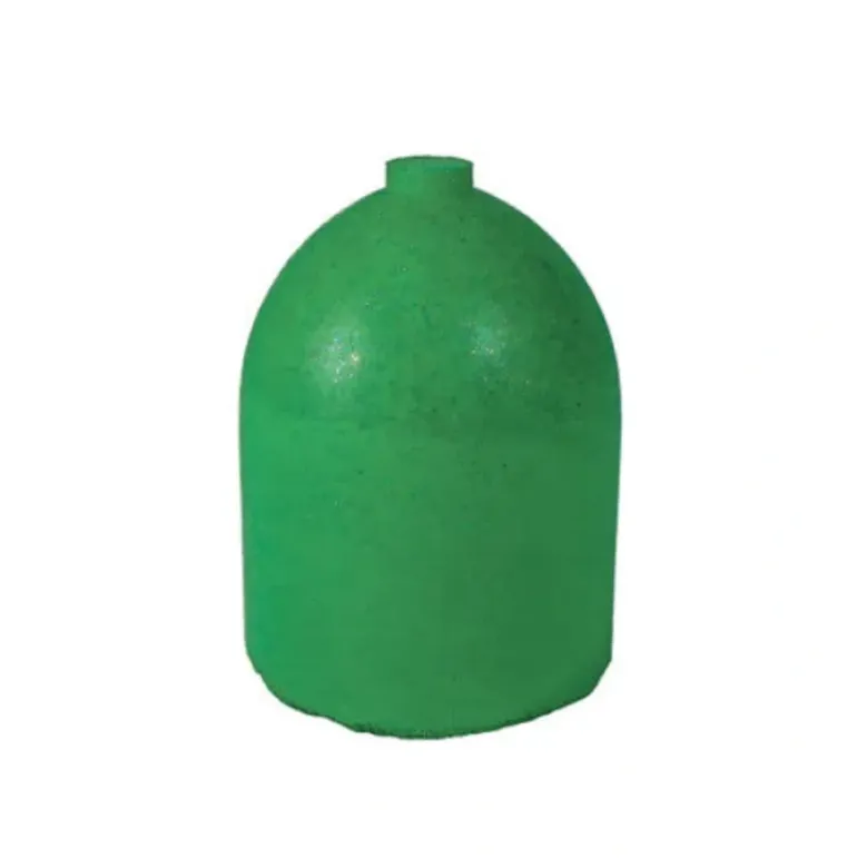 Dedeco 0118 Rubber Abrasive Cone - Bullet 1 x 7/8 - Green Medium Silicon Carbide 1/Unit - One-stop shop for professional tools and equipment.