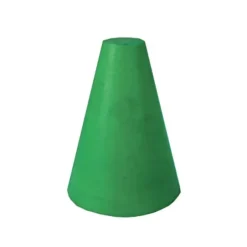 Dedeco 0078 Rubber Abrasive Cone - Tapered 1 x 7/8 - 1/4 Green Medium Silicon Carbide 1/Unit - One-stop shop for professional tools and equipment.