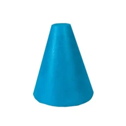 Dedeco 0075 Rubber Abrasive Cone - Tapered 1 x 3/4 - 1/4 Blue Extra Fine Silicon Carbide 1/Unit - One-stop shop for professional tools and equipment.