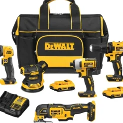 Dewalt DCKSS521D2 20V Max* Cordless 5-Tool Combo Kit With Contractor Bag - One-stop shop for professional tools and equipment.