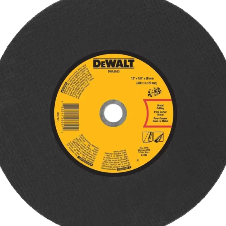 Dewalt DWA8033 12& X 1/8& X 20Mm Metal Portable Saw Cut-Off Wheel - One-stop shop for professional tools and equipment.