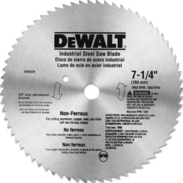 Dewalt DW3329 7-1/4& 68T Steel Non-Fer - One-stop shop for professional tools and equipment.