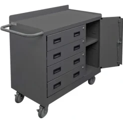 Durham 2211A-LU-95 MOBILE BENCH CABINET, 1 SHELF, ADJUSTABLE SHELF, 18-1/4 X 42-1/8 X 36-3/8 - One-stop shop for professional tools and equipment.