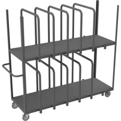 Durham APT10V-2472-2-5PU-95 ADJUSTABLE PANEL MOVING TRUCK, 2 LEVELS, 10 REMOVABLE DIVIDERS, 27-5/16 X 78-1/4 X 70 - One-stop shop for professional tools and equipment.