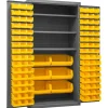 Durham 3501-BDLP-102-3S-95 CABINET, 14 GAUGE, 3 SHELF, 102 YELLOW BINS , 36 X 24 X 72 - One-stop shop for professional tools and equipment.
