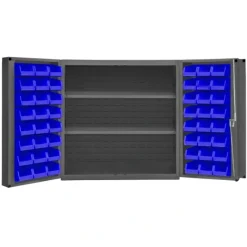 Durham DC-243636-48-2S-5295 CABINET, 14 GAUGE, 2 SHELF, 48 BLUE BIN , 36 X 24 X 36 - One-stop shop for professional tools and equipment.