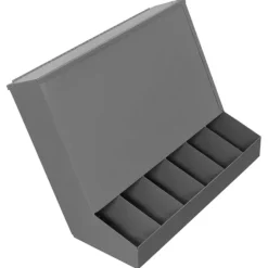 Durham 289-95 GRAVITY FEED DISPENSER WITH LID, 6 COMPARTMENTS, WALL MOUNTABLE, GRAY - One-stop shop for professional tools and equipment.