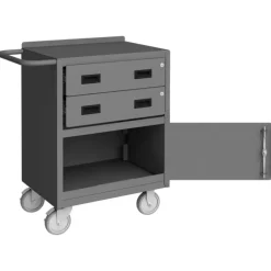 Durham 2201-95 MOBILE BENCH CABINET, 2 DRAWERS, 18-1/4 X 30-1/8 X 36-3/8 - One-stop shop for professional tools and equipment.