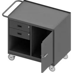 Durham 3118-95 MOBILE BENCH CABINET, 1 DOOR, STEEL TOP, 24-1/4 X 42-1/8 X 36-3/8 - One-stop shop for professional tools and equipment.