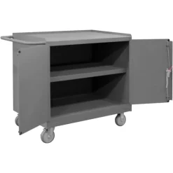 Durham 3113-95 MOBILE BENCH CABINET, 1 SHELF, 2 DOORS, 24-1/4 X 42-1/8 X 36-3/8 - One-stop shop for professional tools and equipment.
