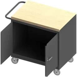 Durham 3112-MT-95 MOBILE BENCH CABINET, 2 DOORS, MAPLE TOP, 24-1/4 X 42-1/8 X 37-1/8 - One-stop shop for professional tools and equipment.