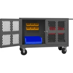 Durham PJ-2448-LP-95 DOUBLE SIDED CART WITH LOUVERED PANELS - One-stop shop for professional tools and equipment.