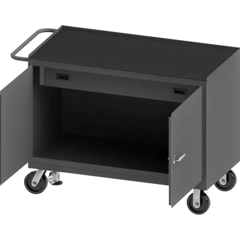 Durham 3413-RM-FL-95 MOBILE BENCH CABINET, MAT, FLOOR LOCK, 24-1/4 X 54-1/8 X 37-3/4 - One-stop shop for professional tools and equipment.