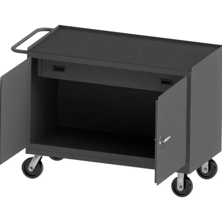 Durham 3413-RM-95 MOBILE BENCH CABINET, 1 DRAWER, MAT, 24-1/4 X 54-1/8 X 37-3/4 - One-stop shop for professional tools and equipment.