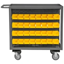 Durham RSC-2436-BLP-64-210-95 STOCK CART, 2 SHELF, 64 BINS, 24-1/4 X 42-1/4 X 37-5/8 - One-stop shop for professional tools and equipment.
