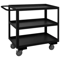Durham RSC-183033-3-4PU-08T STOCK CART, 3 SHELF, BLACK, 18-1/4 X 36-1/4 X 33 - One-stop shop for professional tools and equipment.