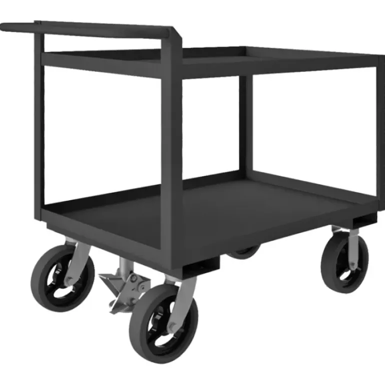 Durham RSCR304836ALUFL8MR95 STOCK CART, 2 SHELF, RAISED HANDLE, 30-1/4 X 54-1/4 X 36 - One-stop shop for professional tools and equipment.