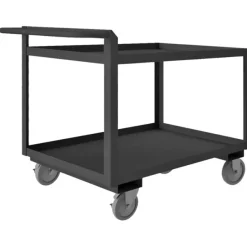 Durham RSCR-243036-ALU-5PU-95 STOCK CART, 2 SHELF, RAISED HANDLE, 24-1/4 X 36-1/4 X 36 - One-stop shop for professional tools and equipment.