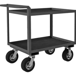 Durham RSCR244838ALURM8PN95 STOCK CART, 2 SHELF, RAISED HANDLE, 24-1/4 X 54-1/4 X 37-7/8 - One-stop shop for professional tools and equipment.