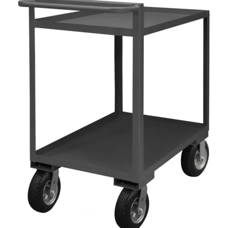 Durham RSCR-2436-95 STOCK CART, 2 SHELF, RAISED HANDLE, 24-1/4 X 42-1/4 X 45-1/4 - One-stop shop for professional tools and equipment.